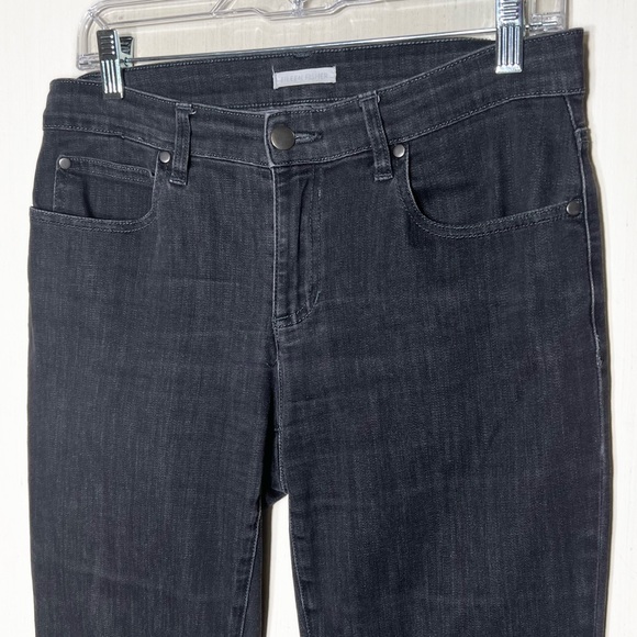 Eileen Fisher Black Jeans Organic Cotton Mid Rise Full Length Straight Leg 4 - Picture 3 of 11